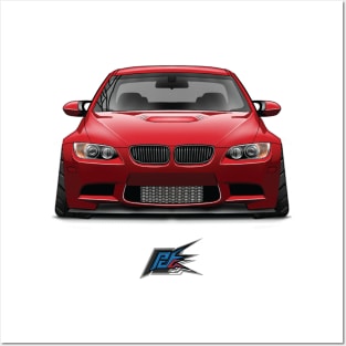 bmw m3 v8 red Posters and Art